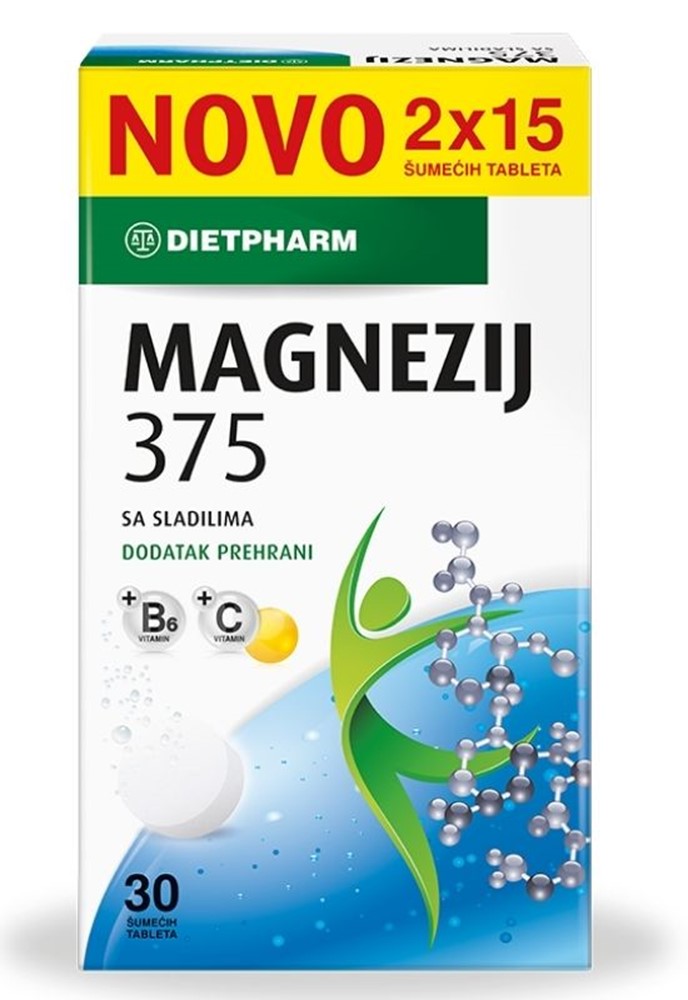 Dietpharm Magnezij 375mg 30 šumećih tableta