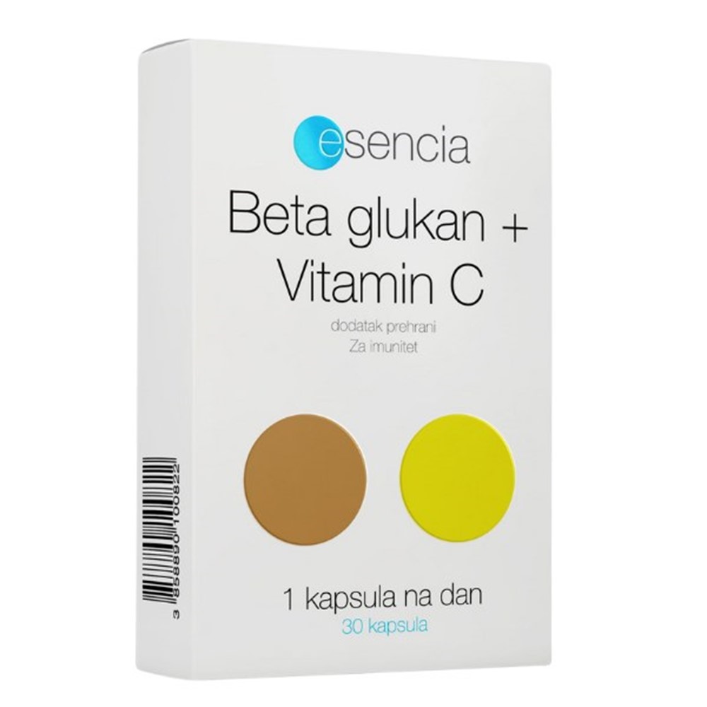 Esencia Beta glukan + Vitamin C 30 kapsula