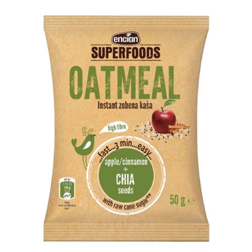 Encian Zobena kaša jabuka/cimet + Chia sjemenke 50 g